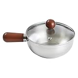 Sharplace Saucenpfanne, Butterwärmer, Speiseöltopf, 600 ml, mit Holzgriff, Küchenhelfer,...