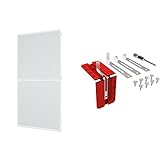 Windhager Insektenschutz Spannrahmen-Tür Plus, 100 x 210 cm, Weiß, 04308 & Einhängefedern,...