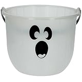 Folat 23903 Halloween Deko - Eimer - Glow in The Dark Geist - Halloween - 20 x 20 cm - Gruseliges...