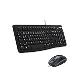 Logitech MK120 Kabelgebundenes Set mit Tastatur und Maus für Windows, Kabelgebundene optische Maus,...