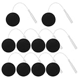 HOODANCOS 10 Stück Runde Selbstklebende Elektrodenpads Wiederverwendbare Massagepads mit Hoher...