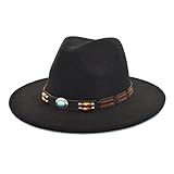 Unisex-Retro-Western-Cowboy-Reithut für Erwachsene, Ledergürtel, breite Kappe, Strohhut Kleiner...