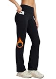 WILLIT Damen Thermo Flare Leggings Winter Fleece gefütterte Yogahose Warm Sportleggins Laufhose...