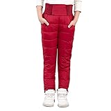 Kleine Mädchen Jungen Solide Schneehose Dicke Winter Warme Kinderhose Mädchen Activewear Kleidung...