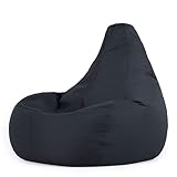 Bean Bag Bazaar Dalton Gaming Sitzsack für Erwachsene, Dunkelgrau, Indoor Outdoor Sitzsack mit...