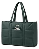 LOVEVOOK Handtasche Damen Groß, Puffer 17 Zoll Laptoptasche Shopper Tasche Arbeitstasche...
