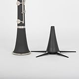 Schwarzer Klarinettenständer aus Kunststoff, geeignet für A- und B-Klarinetten, mit kurzem Kegel,...