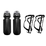 CashMuch Trinkflaschenhalter für Fahrrad, 650 ml, Kunststoff, 4 Stück mit 2 Flaschen