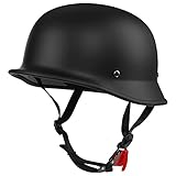 Smilfree Halbhelme Motorradhelm, Halbschalenhelm Mit ECE Genehmigt Brain-Cap Halbschale Roller-Helm...