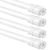 Bestlivings 4er Pack Klemmstange (Weiß) Schraubtechnik ausziehbar 60-90 cm, Gardinenstange zum...