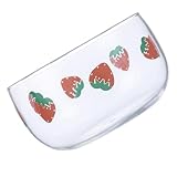 Healeved 500 Ml Glas Schüssel mit Erdbeermotiv Transparente Obst und Salatschale für Haushalt...