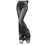 SKFLABOOF Schlaghose Damen Jeans Low Waist Flared Jeans Vintage Streetwear Bootcut Jeans Damen...