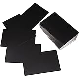 CJBIN Visitenkarten Blanko, 100 Stück Metall Visitenkarten Rohlinge, 8.6x5.4cm Aluminium...