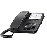 Gigaset DESK 400 - Schnurgebundenes Telefon mit elastischem Kabel - Platz für 10 Kurzwahleinträge...