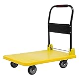 CLEADONG Transportwagen klappbar, Möbelhund Tragkraft bis 400KG mit 4 Räder Rollbrett...