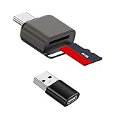 SD-Kartenleser, USB C auf Mini SD, Card Reader Adapter Speicher Typ C auf TF, USB-C-Adapter für PC,...