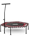 Neo-Sport Fitness Trampolin Klein Mit Höhenverstellbarem Haltegriff Mini Jumping Trampolin...