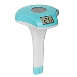TFA Dostmann Digitales Solar Poolthermometer 30.2033.20, Befestigungsleine 1 m, IPX8 wasserdicht,...