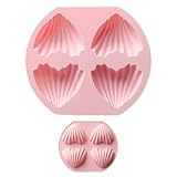 Herz-Kuchenform aus Silikon, Herz-Kuchenform, 4-cavity Fondant Maker Pan mit Liebesform,...