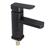 304 Edelstahl Schwarz Single Cold Basin Wasserhahn mit Kunststoffgriff, rost- und anlaufgeschützt,...