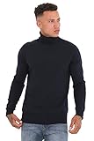 J5fashion Hume Herren Rollkragenpullover, leicht, Herren-Pullover mit hohem Kragen, navy, XXL