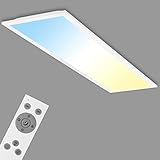 BRILONER - LED Deckenlampe mit Fernbedienung, flach, dimmbar, einstellbar von warmweiß bis...