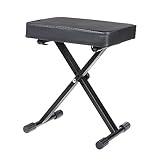 MUSIC STORE BN-90 BK, Klavierbank, Blitzschneller Aufbau, Zusammenlegbar, Gepolsterte Sitzfläche,...