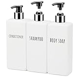 Segbeauty Seifenspender, 3 Stück 500 ml Seifenspender Set mit Etiketten für Shampoo Conditioner...