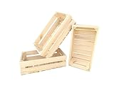 GoodFreshDecor Holzkisten 3er Set Weinkiste Obstkiste Gemüsekiste Aufbewahrungskiste Aus Holz...