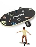 Sportneer Balance Board - Wobble Board mit verstellbaren Stoppern und Rollen - Balancier-Trainer zur...