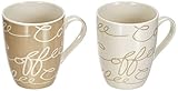 Ritzenhoff & Breker Kaffeebecher-Set Cornello, 2-teilig, Creme, 300 ml, 2 Stück (1er Pack), Beige