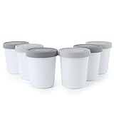 SveBake Eisbehälter für Speiseeis 180ml - 6er-Set mit Deckeln aus Silikon, Behälter Hausgemachte...