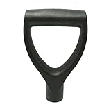 Schwarzer Spatenstiel, Gartengabel, Schaufelstiel, D-förmiger Kunststoffgriff für Grab- und...