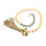 Lurrose Handgefertigte Hundetürklingel mit Holzperlen Robustes Trainingsglockenseil für Haustiere...