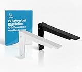Onpira® 2x Schwerlast Regalhalter Winkelträger Metall 10 Größen & 2 Farben wählbar – 4mm...