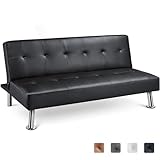 Yaheetech Couch Schlafsofa Bettsofa Klappsofa Gästebett Rückenlehne neigbar 105°/140°/180°,...