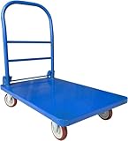 Robuster Mehrzweckwagen – zusammenklappbarer Stahl-Plattformwagen mit 4 Rädern für einfachen...