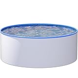 poolomio® Stahlwandpool Rund Ø 600 x 120 cm | Aufstellpool für Garten & Terrasse | Robuster...