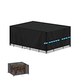 SIMPHAUS Gartenmöbel Abdeckung Wasserdicht 120x60x75cm Abdeckplane Gartenmöbel Anti-UV 420D Oxford...