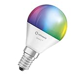 LEDVANCE Smarte LED-Lampe mit WiFi Technologie, Sockel E14, Dimmbar, Lichtfarbe änderbar...