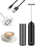 Pawfly Wiederaufladbarer Milchaufschäumer, elektrischer Handschaumbereiter aus Edelstahlquirl,...