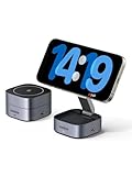 UGREEN MagFlow 2 in 1 iPhone Ladestation kompatibel mit MagSafe faltbares Wireless Charger für...