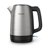Philips Daily Collection Metall Wasserkocher – 1,7L, Leuchtanzeige, 360°-Basis,...