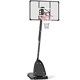 SPORTNOW Basketballkorb Outdoor Basketballständer mit Rollen 107x70cm Rückwand, Mobiler...