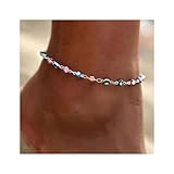 Prosy Beach Bunte Perlen Fußkettchen Silber Knöchel Armbänder Perlen Sommer Strand Fuß Schmuck...