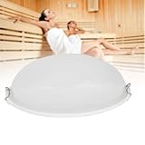 Sauna Wandlampenschirm, 45W E27 Oval Hitzebeständig Saunalampenschirm aus PP, Wasserdicht...