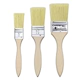 3pcs Holzgriffpinsel Set(1/1,5/2 inch),Flachpinsel Lasur Holz,Paint Brush,Maler...