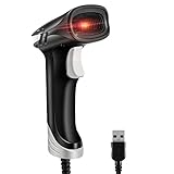 JRHC Kabelgebundener 2D QR Barcode Scanner, Handheld Barcode-Scanner, 1D USB Lesegerät, Plug and...