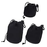 TOYZFRIENDY 3 Stück Teiliges Neopren objektivtaschen mit Kordelzug Verstellbar Gepolstert...