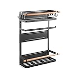 PureMounts® Magnetisches Seiten-Regal, belastbar bis 12kg, Hänge-Regal mit abnehmbaren Haken und...